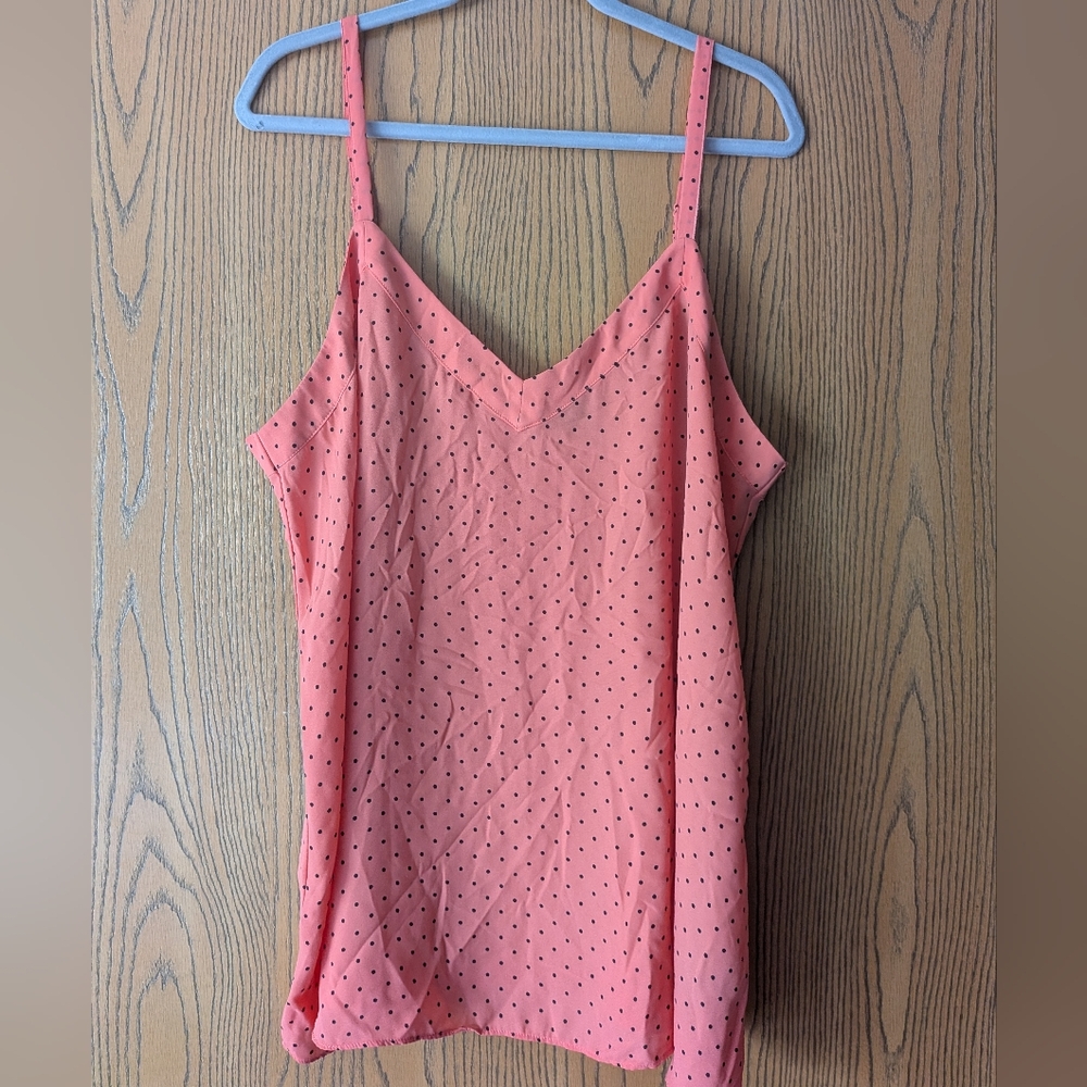 Torrid Pink Tank With Black Polka Dots | 2